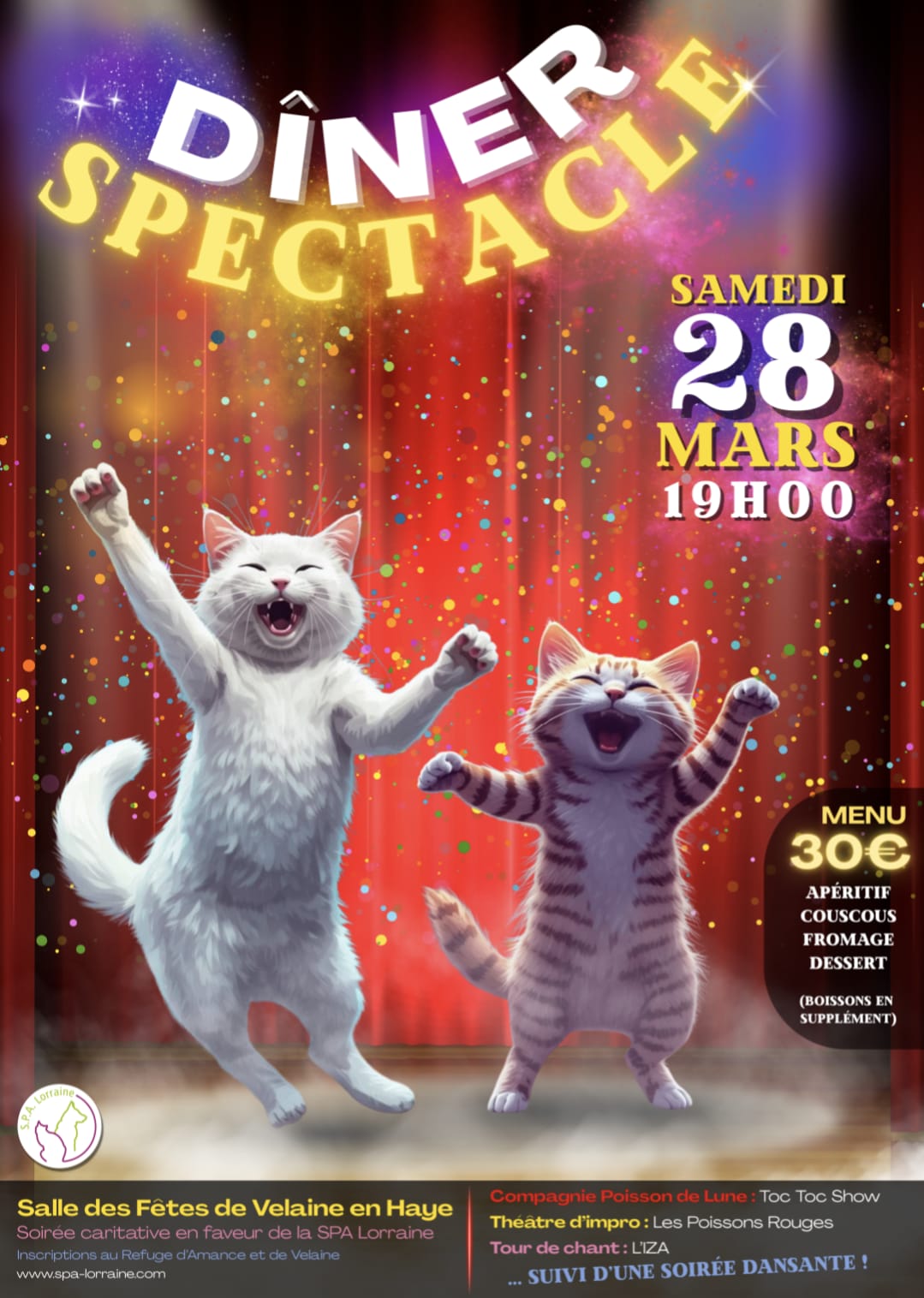 Repas Spectacle en faveur de la SLPA